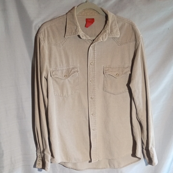 Mossimo Supply Co Tan Casual Button Down Shirt Versatile Design - Picture 1 of 5